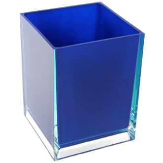 Waste Basket Free Standing Waste Basket With No Cover in Blue Finish Gedy RA09-05